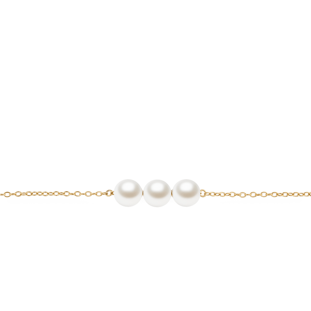 Pearl Trio Bracelet Gold