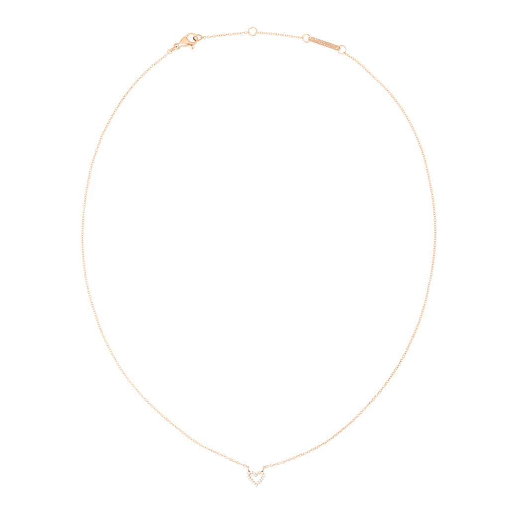 Mirelle Heart Necklace Rose Gold