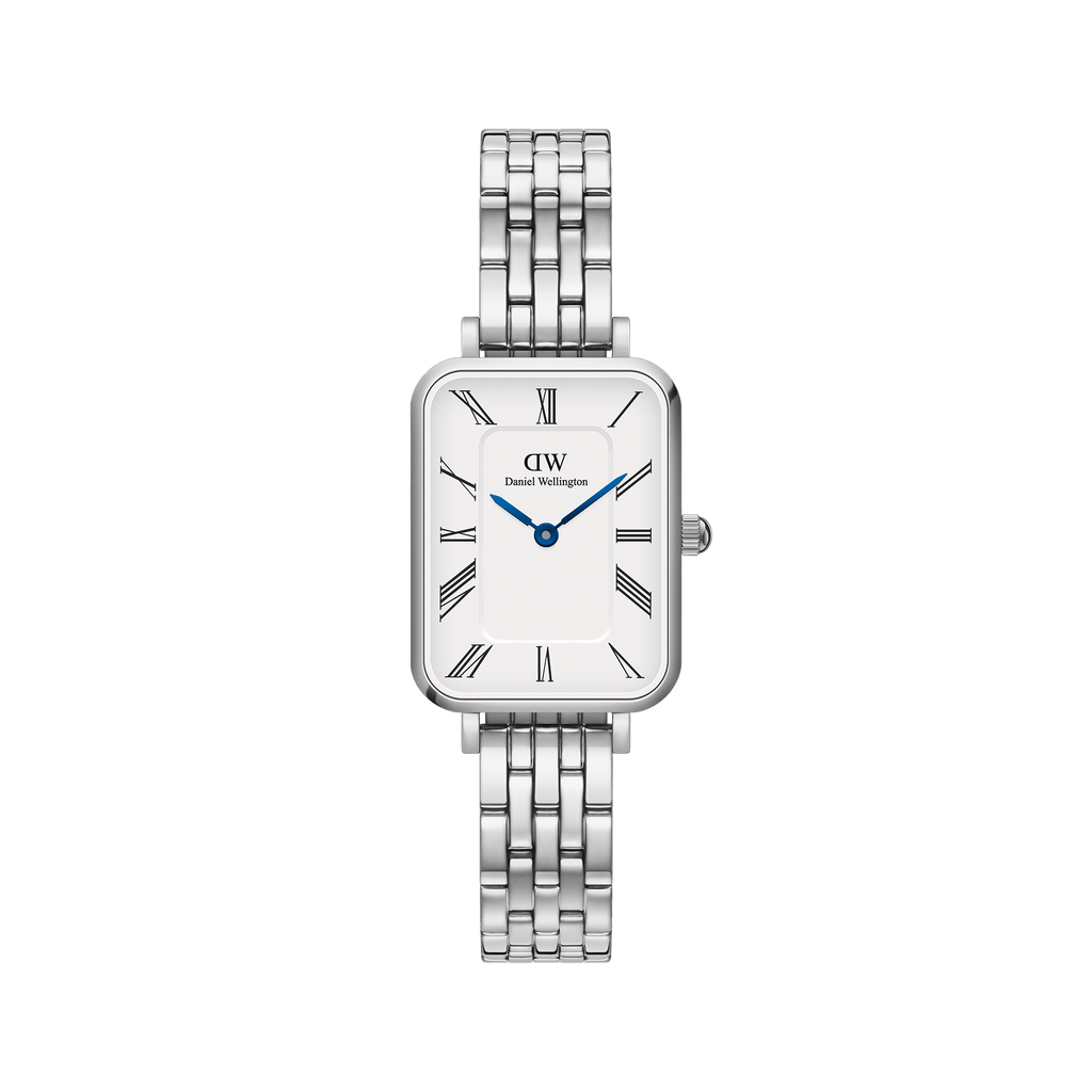 Quadro Roman Numerals 5-Link Silver