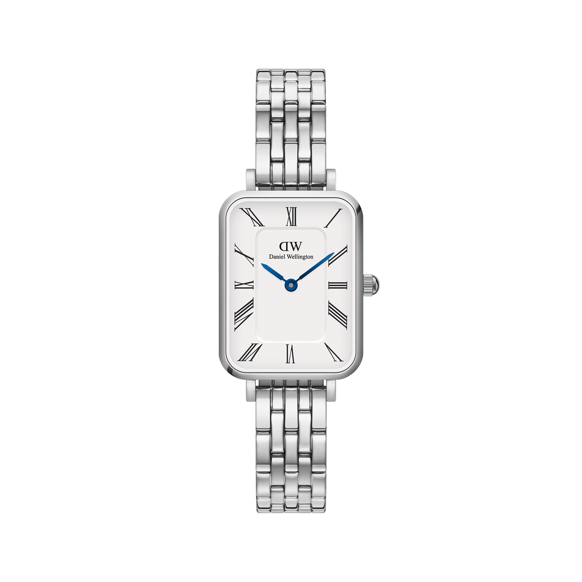 Quadro Roman Numerals 5-Link Silver