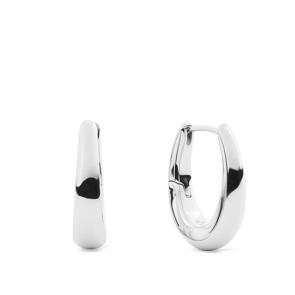 Flow Earring 20mm Silver