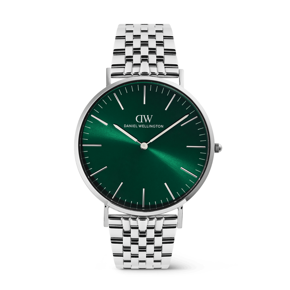 Classic 7-Link Emerald Silver